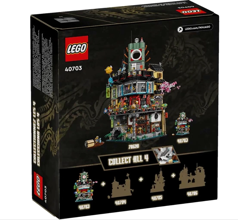 LEGO NINJAGO - JUEGO DE CONSTRUCCION MICRO CITY 40703 BLOQUE MODULAR DE 5 PISOS CON CASAS DE TE - 4