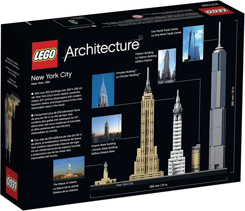 LEGO ARCHITECTURE NEW YORK CITY MODEL KIT DE MAQUILLAJE - DECORACION DE DORMITORIO U OFICINA - 5