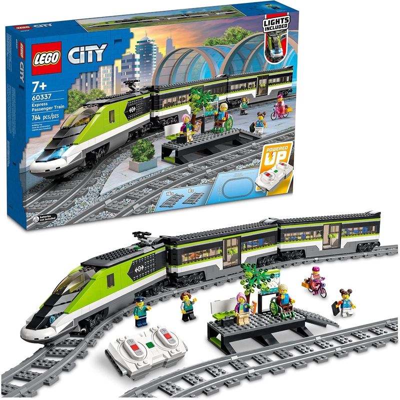 LEGO CITY EXPRESS - CONJUNTO DE TREN DE PASAJEROS, JUGUETE DE TREN CON CONTROL REMOTO CON FAROS - 1