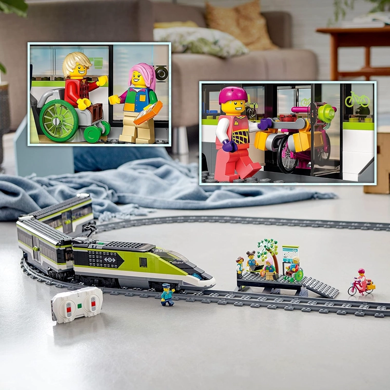 LEGO CITY EXPRESS - CONJUNTO DE TREN DE PASAJEROS, JUGUETE DE TREN CON CONTROL REMOTO CON FAROS - 3