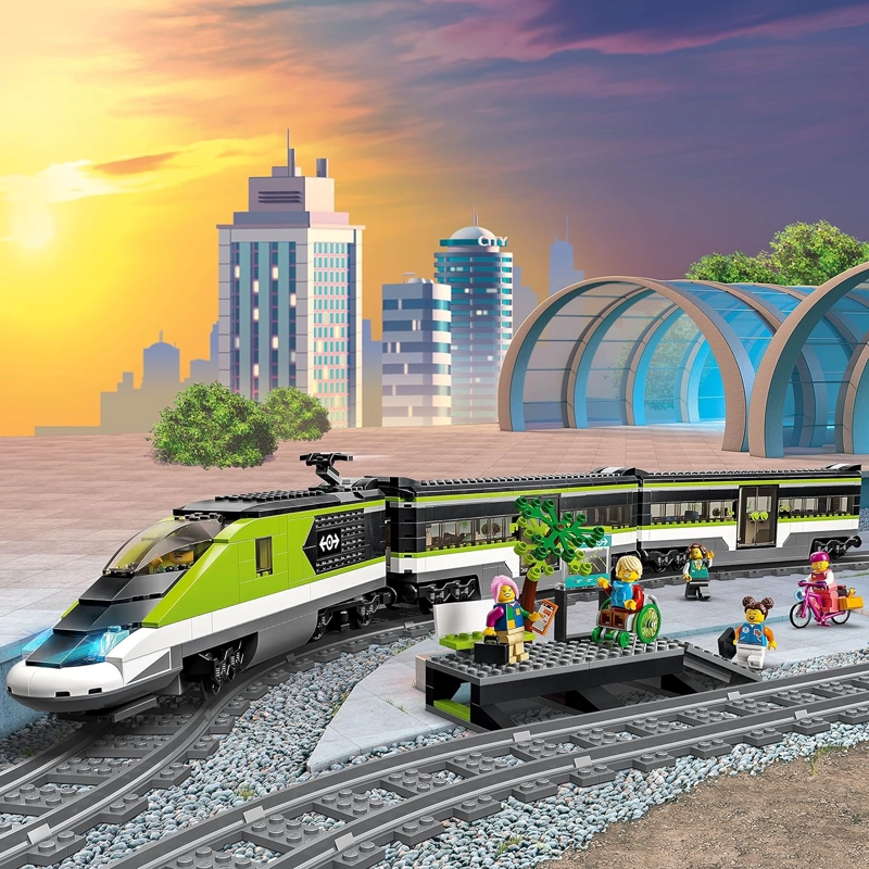 LEGO CITY EXPRESS - CONJUNTO DE TREN DE PASAJEROS, JUGUETE DE TREN CON CONTROL REMOTO CON FAROS - 4