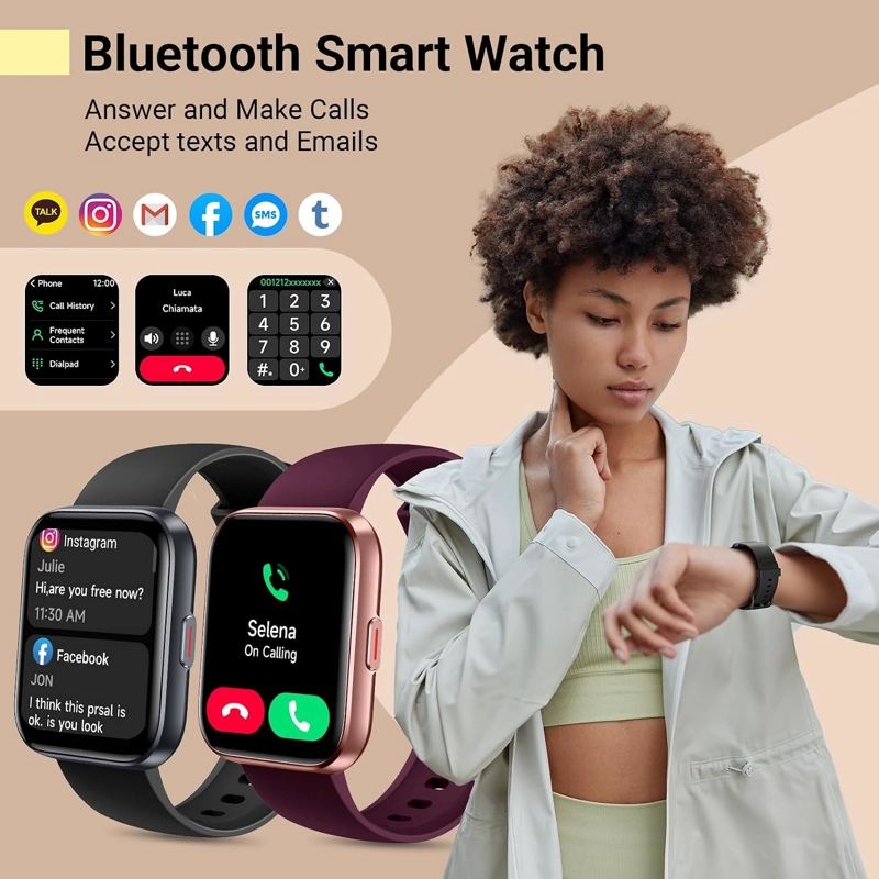 RELOJES INTELIGENTES PARA MUJER, RELOJ INTELIGENTE PARA TELE FONOS ANDROID Y IPHONE, RELOJES - 2