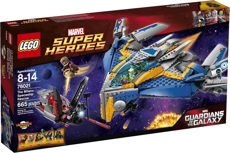 LEGO LA NAVE ESPACIAL MILANO, DISEÑO DE SUPERHE ROES RESCUE BUILDING KIT DE MAQUILLAJE SET 76021 - 1