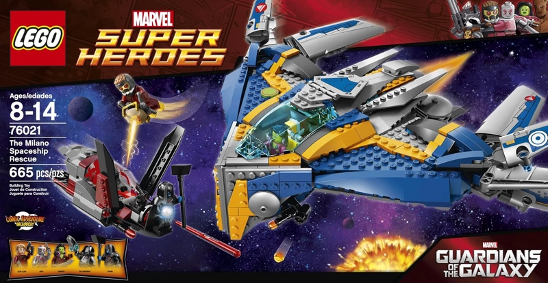 LEGO LA NAVE ESPACIAL MILANO, DISEÑO DE SUPERHE ROES RESCUE BUILDING KIT DE MAQUILLAJE SET 76021 - 2