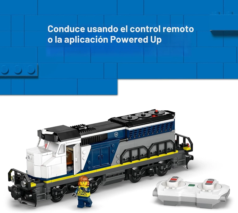 LEGO CITY POLICE TRAIN HEIST - JUEGO DE TREN CON JUGUETE DE COCHE DE POLICIA PARA NIÑOS Y NIÑAS, - 3