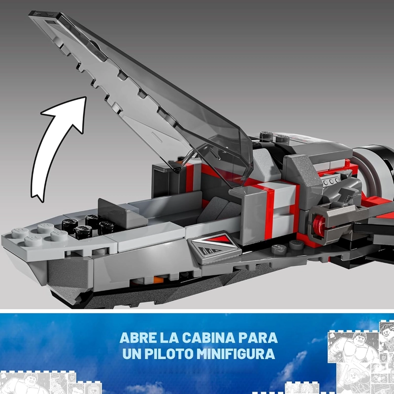 LEGO MARVEL - JUEGO DE CONSTRUCCION DE BATALLA DE CAPITAN AME RICA CONTRA RED HULK, JUGUETE - 3