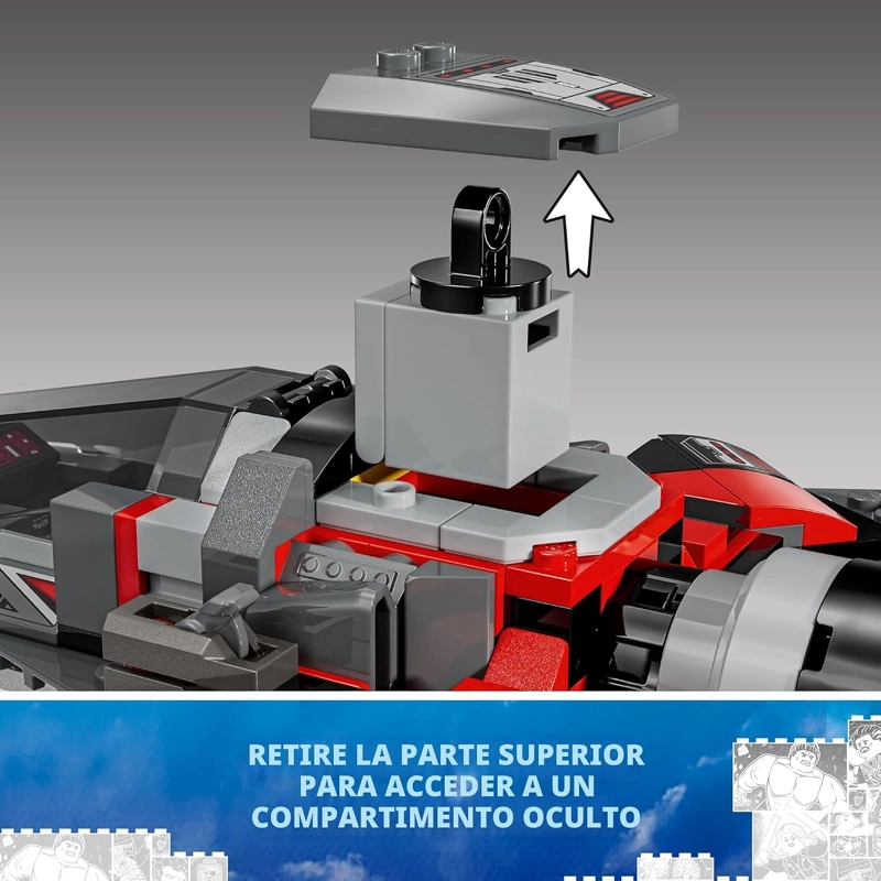 LEGO MARVEL - JUEGO DE CONSTRUCCION DE BATALLA DE CAPITAN AME RICA CONTRA RED HULK, JUGUETE - 5