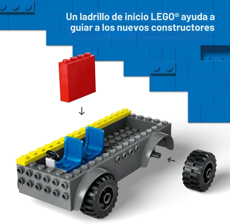 CAMION DE BOMBEROS CON ESCALERA DE LEGO CITY - JUGUETES DE CAMIONES DE BOMBEROS CON 2 MINIFIGURAS - 3