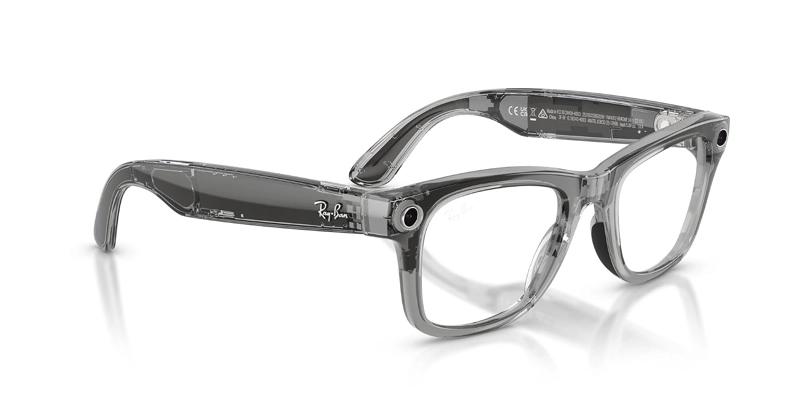 META RAY-BAN GEN 2 WAYFARER SMART AI GLASSES, TRANSP GREY, TRANSITIONS - 4