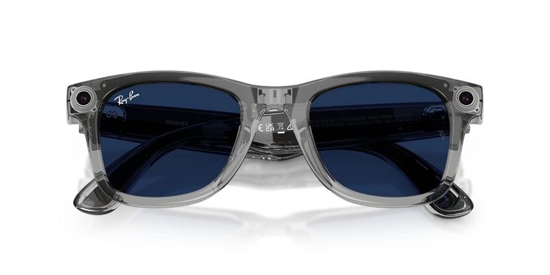 META RAY-BAN GEN 2 WAYFARER SMART AI GLASSES, TRANSP GREY, TRANSITIONS - 5