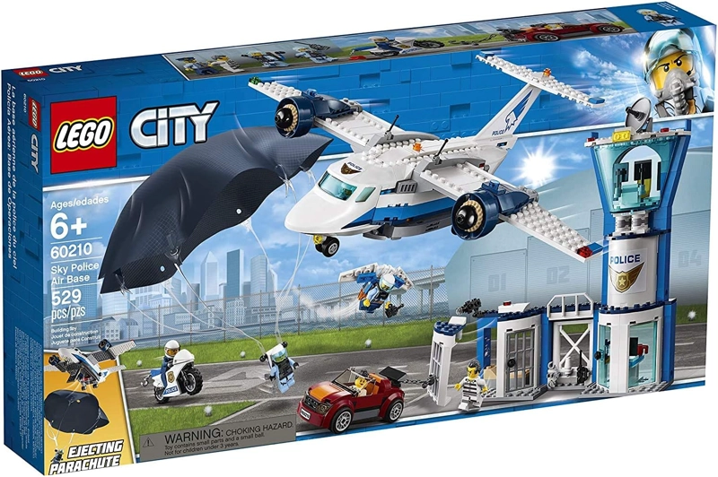 LEGO CITY BASE AE REA DE LA POLICIA DEL CIELO 60210 KIT DE MAQUILLAJE DE CONSTRUCCION 529 PIEZAS - 1