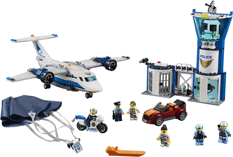 LEGO CITY BASE AE REA DE LA POLICIA DEL CIELO 60210 KIT DE MAQUILLAJE DE CONSTRUCCION 529 PIEZAS - 4