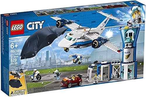 LEGO CITY BASE AE REA DE LA POLICIA DEL CIELO 60210 KIT DE MAQUILLAJE DE CONSTRUCCION 529 PIEZAS - 6