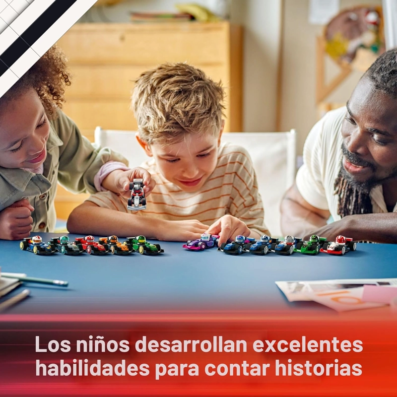 LEGO COCHES DE CARRERAS COLECCIONABLES F1, PAQUETE DE 6 JUEGO DE CONSTRUCCION PARA NIÑOS Y NIÑAS, - 5