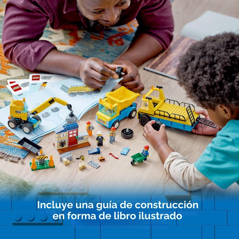 LEGO CITY CAMIONES DE CONSTRUCCION Y GRUA DE BOLA DE DEMOLICION 60391, JUEGO DE JUGUETES - 2