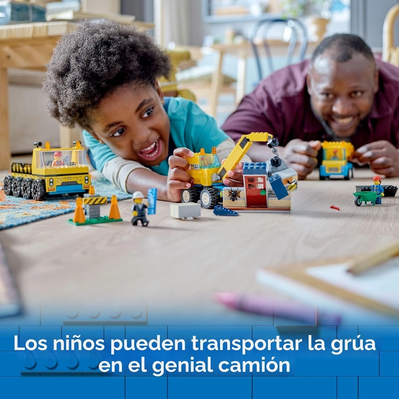 LEGO CITY CAMIONES DE CONSTRUCCION Y GRUA DE BOLA DE DEMOLICION 60391, JUEGO DE JUGUETES - 6