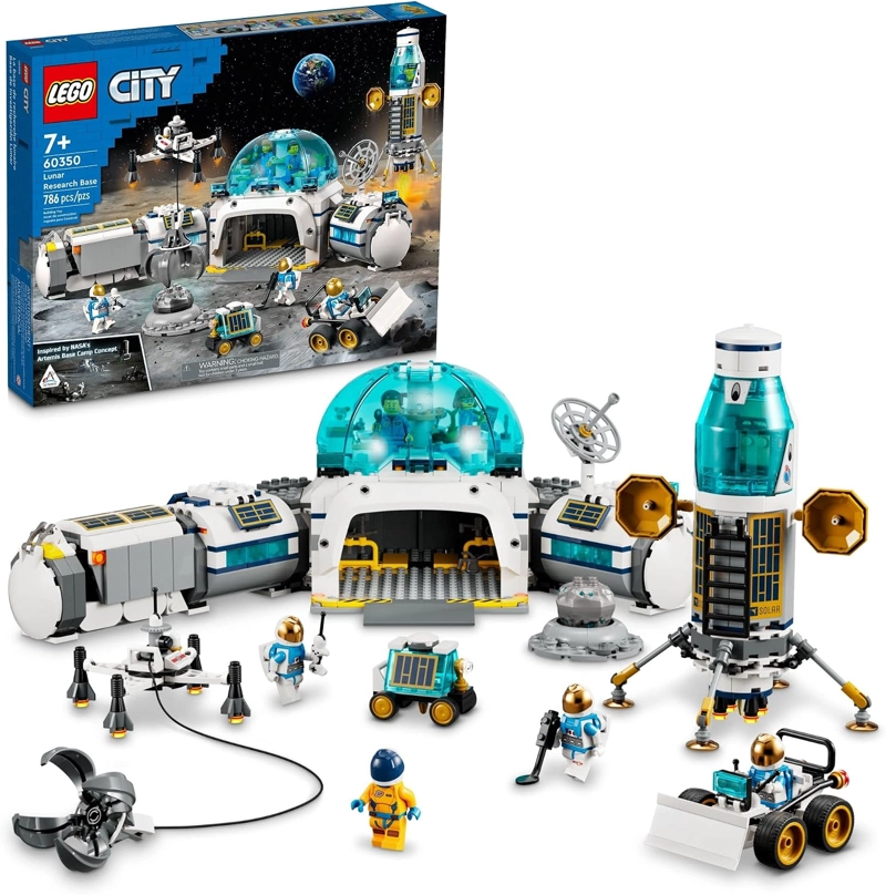 LEGO CITY LUNAR RESEARCH BASE - JUGUETE ESPACIAL PARA NIÑOS QUE AMAN EL ESPACIO 60350, INSPIRADO - 1