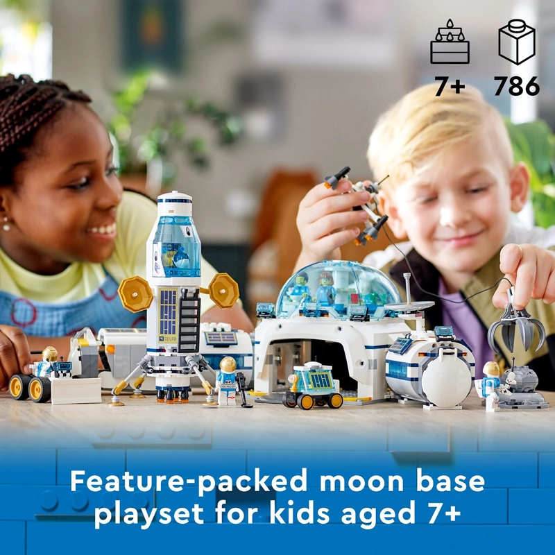 LEGO CITY LUNAR RESEARCH BASE - JUGUETE ESPACIAL PARA NIÑOS QUE AMAN EL ESPACIO 60350, INSPIRADO - 3