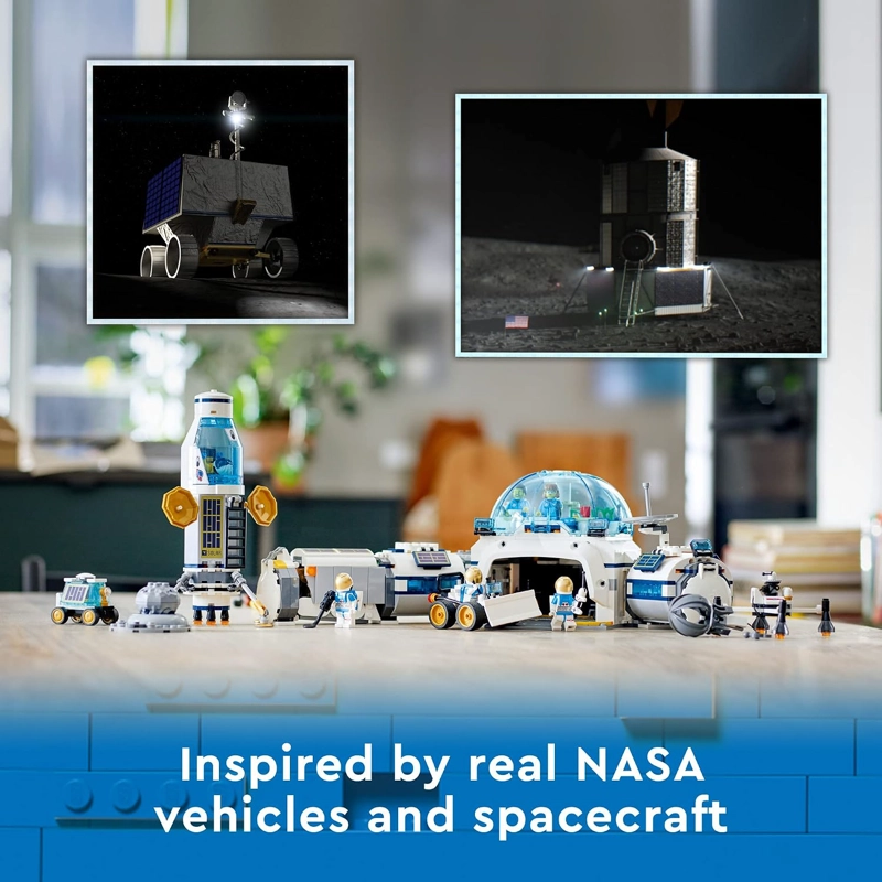 LEGO CITY LUNAR RESEARCH BASE - JUGUETE ESPACIAL PARA NIÑOS QUE AMAN EL ESPACIO 60350, INSPIRADO - 4