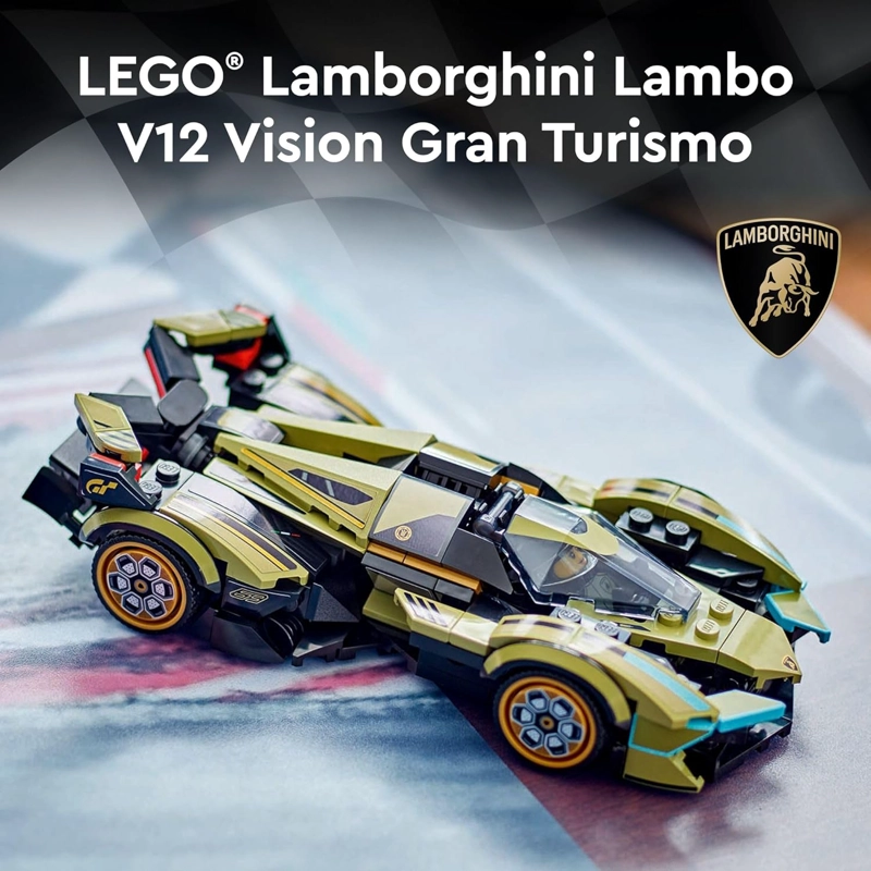 LEGO SPEED CHAMPIONS LAMBORGHINI LAMBO V12 VISION GT SUPER CAR, JUGUETE DE VEHICULO DE FORMULA 1, - 2