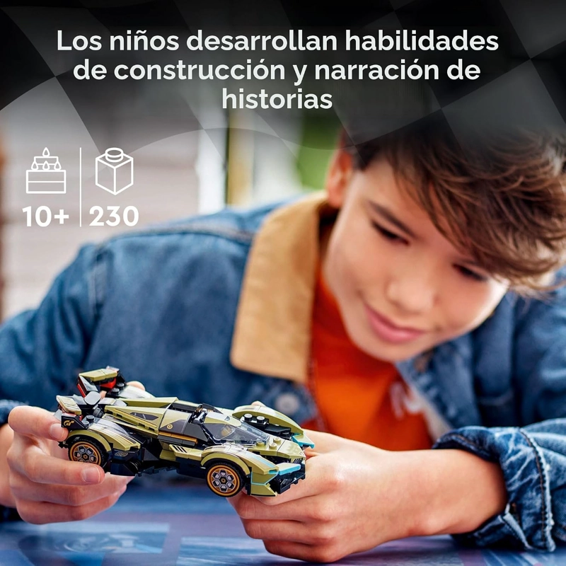 LEGO SPEED CHAMPIONS LAMBORGHINI LAMBO V12 VISION GT SUPER CAR, JUGUETE DE VEHICULO DE FORMULA 1, - 5