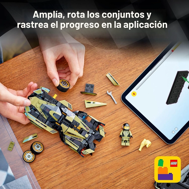 LEGO SPEED CHAMPIONS LAMBORGHINI LAMBO V12 VISION GT SUPER CAR, JUGUETE DE VEHICULO DE FORMULA 1, - 6