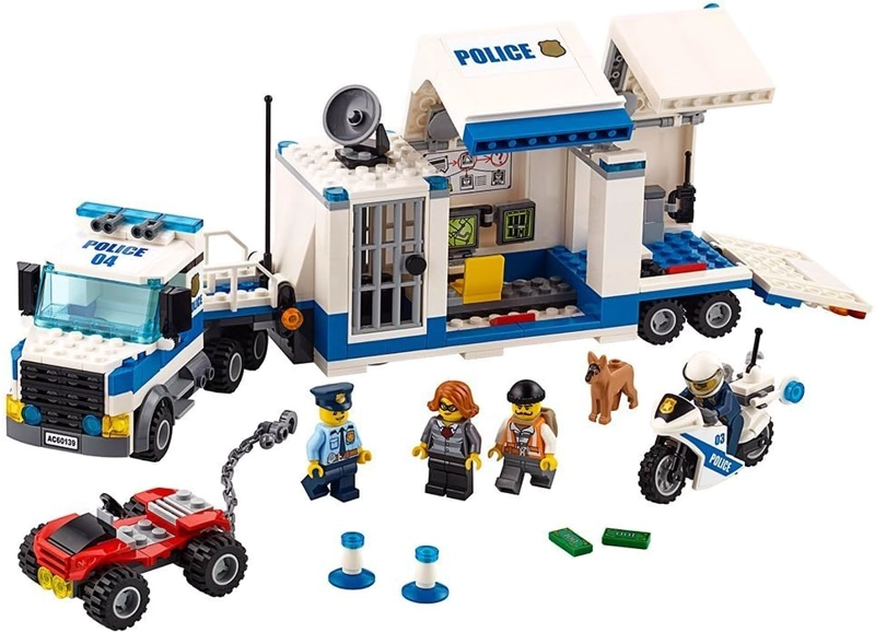 JUGUETE DE CONSTRUCCION DEL CENTRO DE MANDO MOVIL DE LA POLICIA DE LA CIUDAD DE LEGO, CAMION, - 1