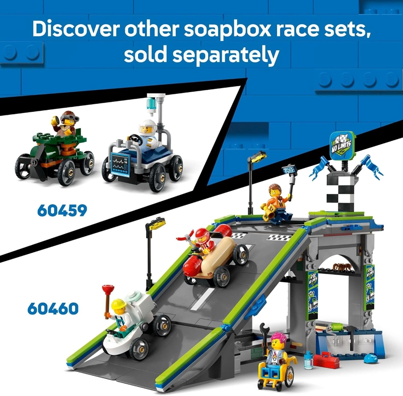 LEGO CITY PAQUETE DE CARRERA DE PIZZA VS. CAMION DE BOMBEROS - JUGUETE DE CONSTRUCCION PARA NIÑOS, - 6