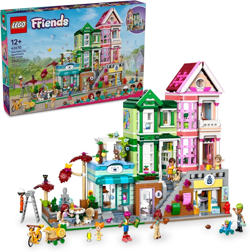 LEGO FRIENDS HEARTLAKE CITY APARTMENTS Y STORES - JUEGO DE CONSTRUCCION DE JUGUETES PARA NIÑOS, - 1