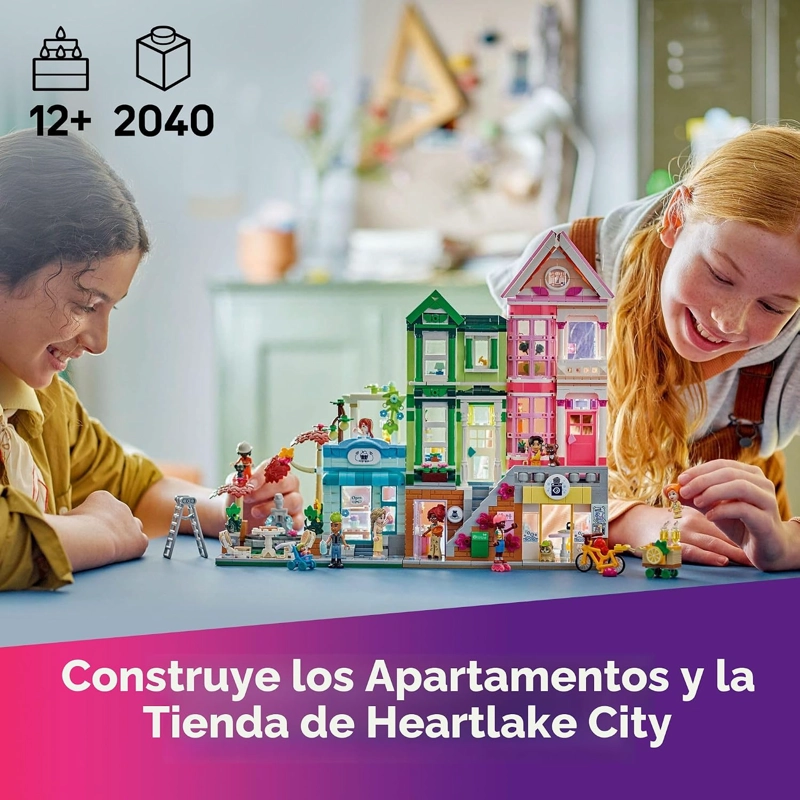 LEGO FRIENDS HEARTLAKE CITY APARTMENTS Y STORES - JUEGO DE CONSTRUCCION DE JUGUETES PARA NIÑOS, - 2
