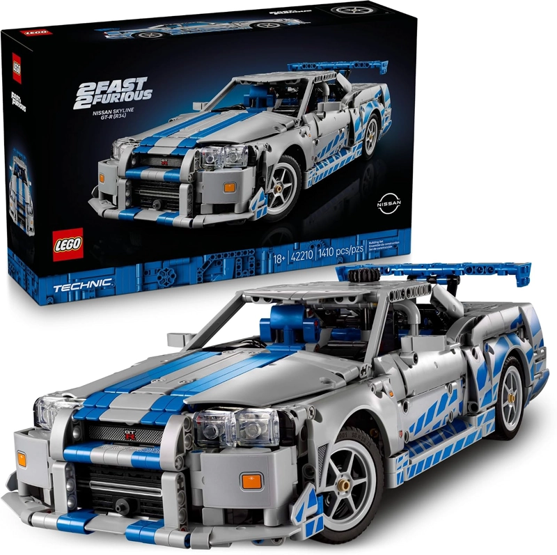 LEGO TECHNIC 2 FAST 2 FURIOUS NISSAN SKYLINE GT-R R34 COCHE - KIT DE MAQUILLAJE DE BRICOLAJE - 1