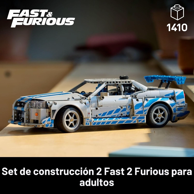 LEGO TECHNIC 2 FAST 2 FURIOUS NISSAN SKYLINE GT-R R34 COCHE - KIT DE MAQUILLAJE DE BRICOLAJE - 2