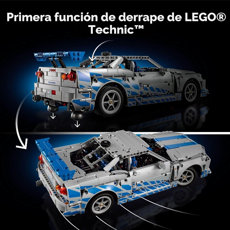 LEGO TECHNIC 2 FAST 2 FURIOUS NISSAN SKYLINE GT-R R34 COCHE - KIT DE MAQUILLAJE DE BRICOLAJE - 5