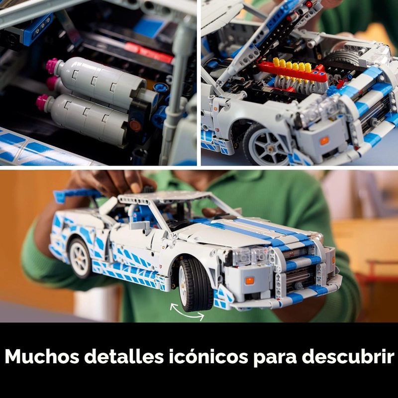 LEGO TECHNIC 2 FAST 2 FURIOUS NISSAN SKYLINE GT-R R34 COCHE - KIT DE MAQUILLAJE DE BRICOLAJE - 6