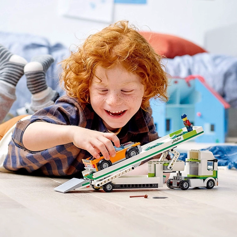 LEGO CITY CAR TRANSPORTER 60305 KIT DE MAQUILLAJE DE CONSTRUCCION JUEGO DE JUGUETE PARA NIÑOS, - 2