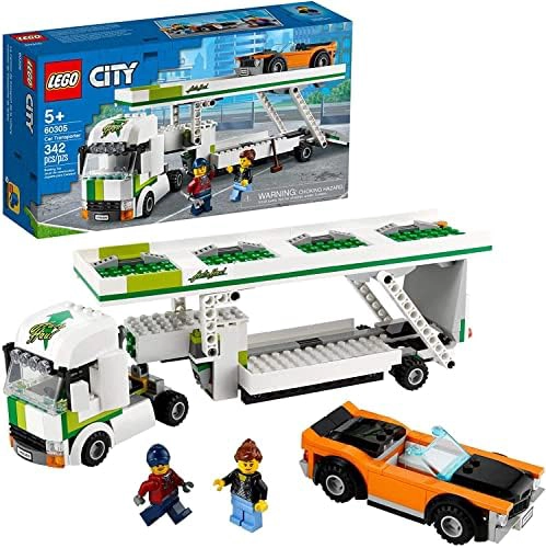 LEGO CITY CAR TRANSPORTER 60305 KIT DE MAQUILLAJE DE CONSTRUCCION JUEGO DE JUGUETE PARA NIÑOS, - 5