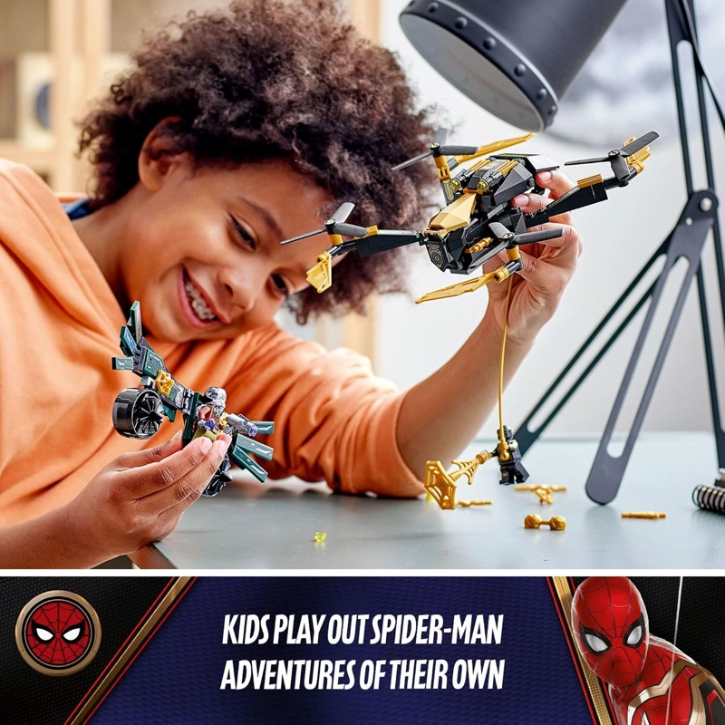 LEGO MARVEL SPIDER-MAN S DRONE DUEL 76195 KIT DE MAQUILLAJE DE CONSTRUCCION 198 PIEZAS - 4