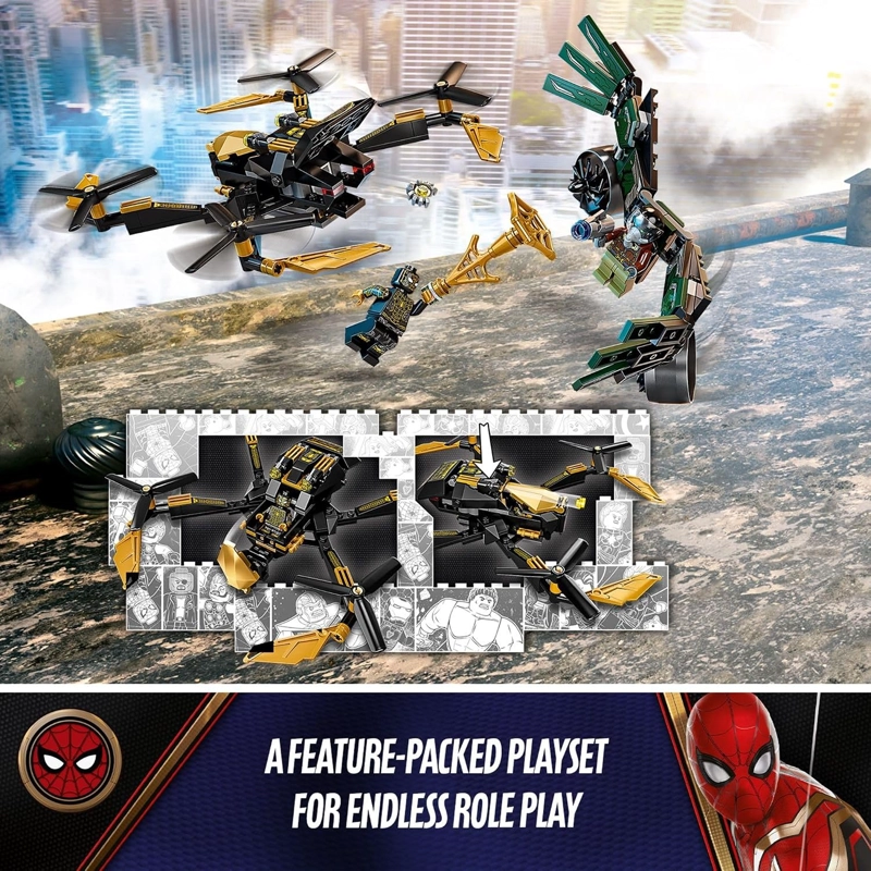 LEGO MARVEL SPIDER-MAN S DRONE DUEL 76195 KIT DE MAQUILLAJE DE CONSTRUCCION 198 PIEZAS - 5