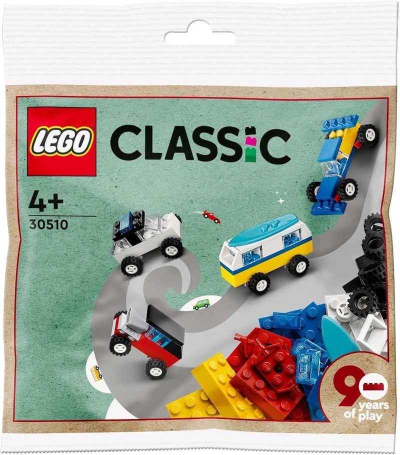 LEGO CLASSIC 30510 90 YEARS OF CARS - JUEGO DE 71 PIEZAS DE AUTOS ICONICOS CON 4 MINI AUTOS - 1