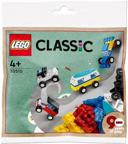 LEGO CLASSIC 30510 90 YEARS OF CARS - JUEGO DE 71 PIEZAS DE AUTOS ICONICOS CON 4 MINI AUTOS - 6