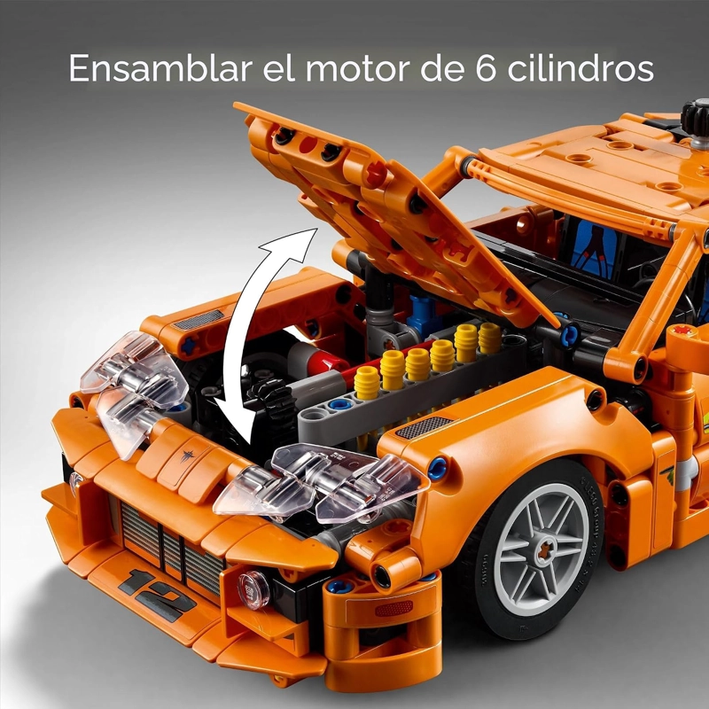 LEGO TECHNIC FAST Y FURIOUS TOYOTA SUPRA MK4 KIT DE MAQUILLAJE DE CONSTRUCCION - AUTO DE JUGUETE - 6