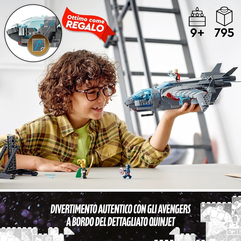LEGO SUPER HEROES MARVEL AVENGERS QUINJET 76248 BLOQUES DE JUGUETE, PRESENTE, COMICS AMERICANOS, - 3
