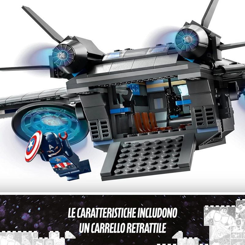 LEGO SUPER HEROES MARVEL AVENGERS QUINJET 76248 BLOQUES DE JUGUETE, PRESENTE, COMICS AMERICANOS, - 4