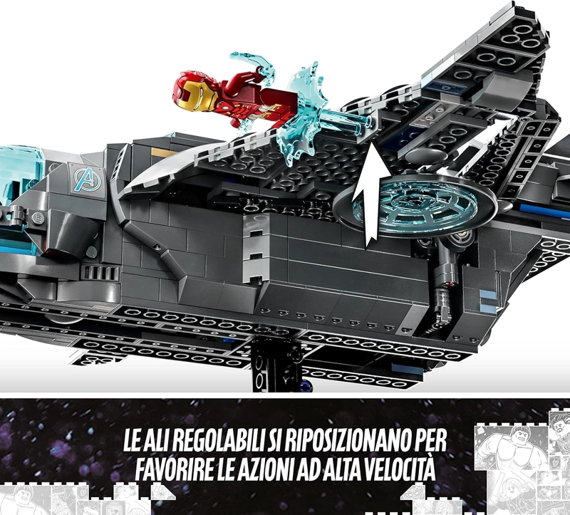 LEGO SUPER HEROES MARVEL AVENGERS QUINJET 76248 BLOQUES DE JUGUETE, PRESENTE, COMICS AMERICANOS, - 5