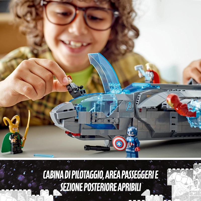 LEGO SUPER HEROES MARVEL AVENGERS QUINJET 76248 BLOQUES DE JUGUETE, PRESENTE, COMICS AMERICANOS, - 6
