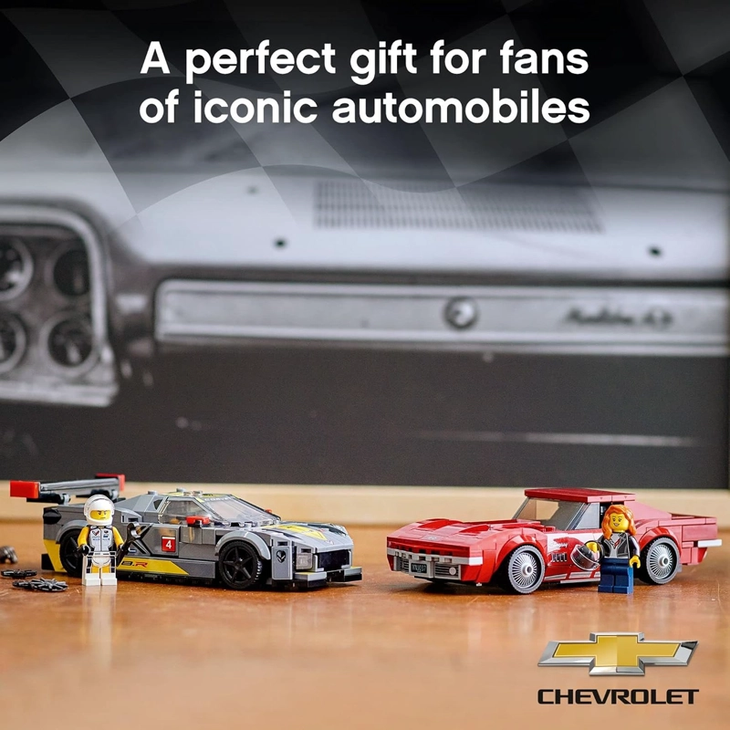 LEGO SPEED CHAMPIONS CHEVROLET CORVETTE C8.R RACE CAR Y 1969 CHEVROLET CORVETTE 76903 KIT - 3