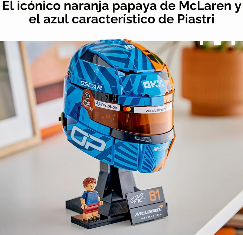 LEGO EDITIONS MCLAREN MASTERCARD F1 TEAM OSCAR PIASTRI CASCO JUEGO DE CONSTRUCCION - 3