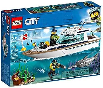 KIT DE MAQUILLAJE CONSTRUCTOR LEGO CITY GRANDES VEHICULOS, YATE DE BUCEO, 60221 148 PIEZAS - 6