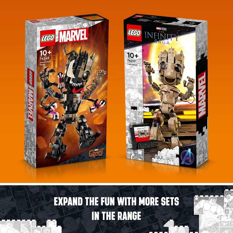 LEGO MARVEL GROOT VENENIZADO 76249 JUGUETE TRANSFORMABLE DE MARVEL PARA JUGAR Y MOSTRAR, FIGURA - 6