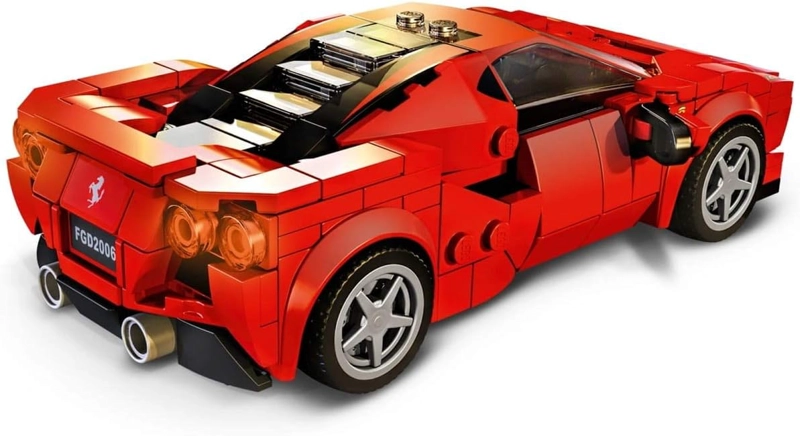 LEGO SPEED CHAMPIONS 76895 FERRARI F8 TRIBUTO - AUTOS DE JUGUETE PARA NIÑOS, KIT DE MAQUILLAJE - 6